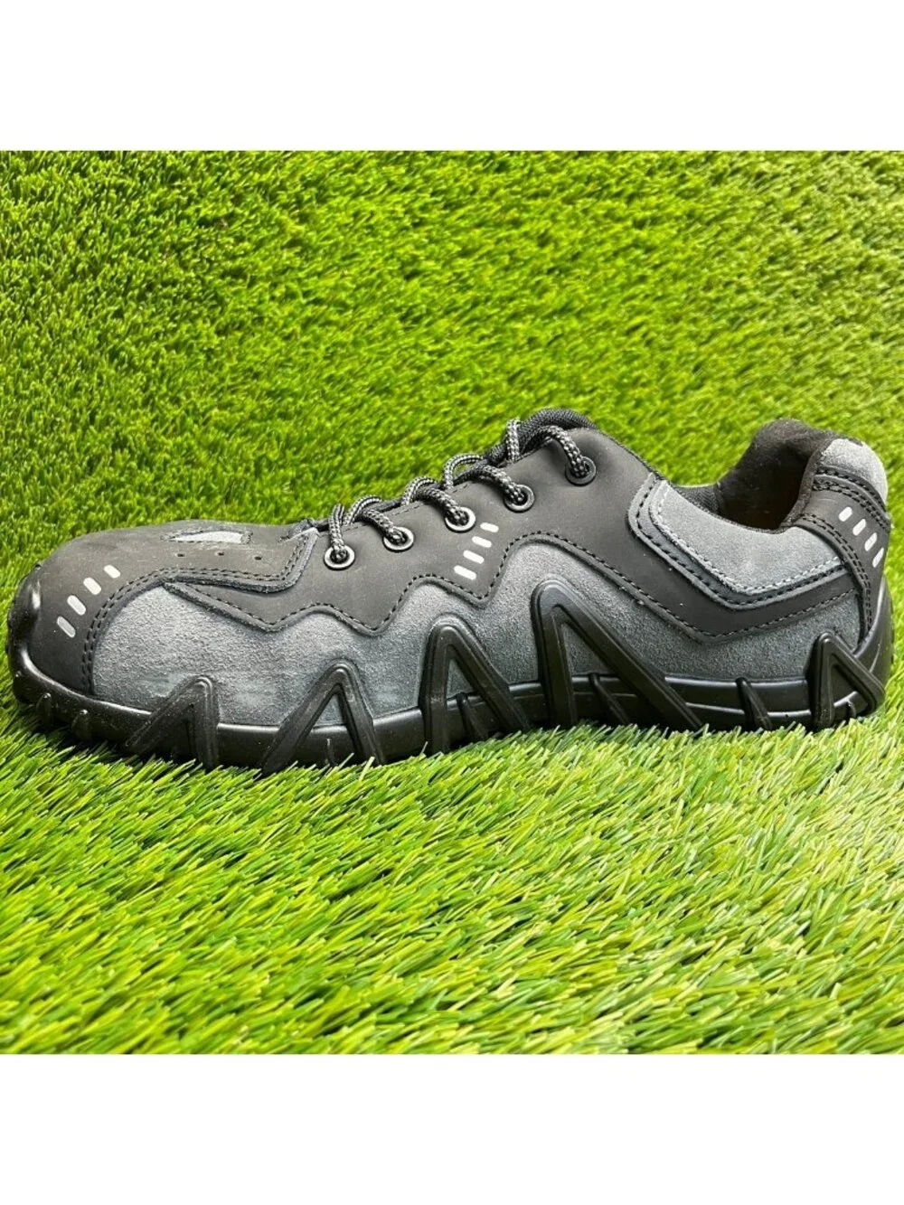 Terra Spider Low Mens Size 12 Black Gray Leather Composite Toe Safety Work Shoes